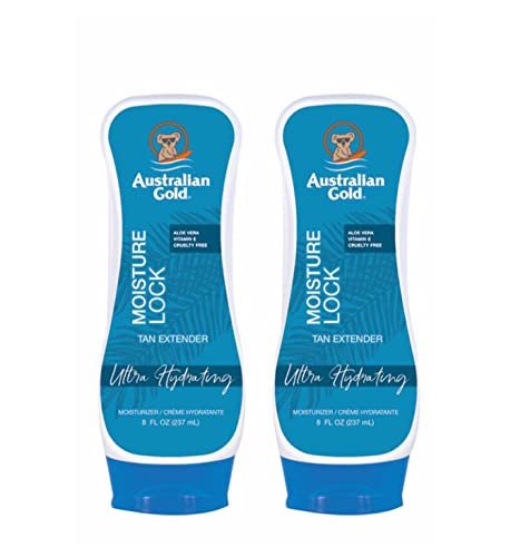 Australian Gold Moisture Lock Tan Extender 8 Ounce 2 Pack| Nourish Skin And Lock In Color | Enriched With Aloe & Vitamin E #TOP17