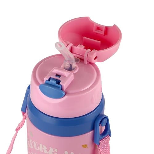 Image of CELLO Kidzbee Autumn 600 Daisy Duck Design Insulated Kids Sipper Water Bottle 600 ml | Food Grade, 3D Touch & Feel Design, BPA Free, Leakproof Easy Press Open Flip Top Cap Insulated Kids Water Bottle