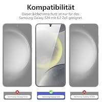 NEW'C 3 Stück für Samsung Galaxy S24 5G für Panzerglas, Frei von Kratzern, 9H Härte, HD Displayschutzfolie, 0.33mm Ultra-klar, Ultrabeständig – Ansicht 2