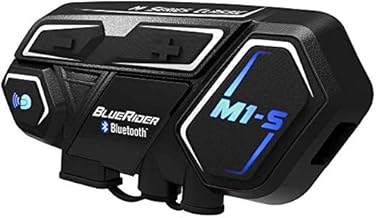 Bluerider Motorrad Bluetooth Headset, Helm Intercom 4,1 bis zu 8 Reiters, CVC Rauschunterdrückung, Wasserdicht Vollduplex,...