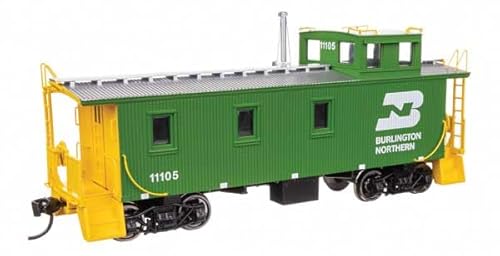 Walthers Proto 920-103255 HO Scale 30' GTW Style Wood Caboose with Offset Coupola - Ready to Run - Burlington Northern #11105