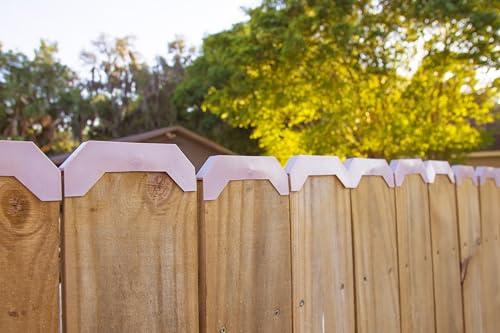 Fency Caps Vinyl Picket Fence Caps Dog Eared Style Wooden Fence Top Size 5.5\" X 5/8\" Keep Fence Tops from Cracking and Rotting Weather Proofed & UV Resistant (Pack of 17) - Thumbnail 7