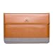 LENTION Split Leather Sleeve for MacBook Air 13 & MacBook Pro (Retina, 13-inch, Late 2012 to Early 2015) A1425/A1502, Premium Case for Mac Book Laptop, Magnetic Snaps & Soft Touch (Brown with Gray)