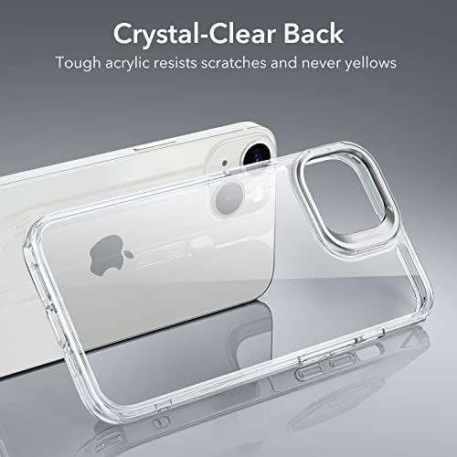ESR Classic Kickstand Case Compatible with iPhone 14 Case and iPhone 13 Case, Clear Case with Stand, Military-Grade Protection, Built-In Camera Ring Stand, Scratch-Resistant Acrylic Back, Clear