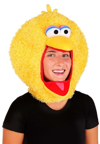 Sesame Street Big Bird Costume Hat for Adults | Fun Character Headpiece for Halloween Parties and Events Yellow