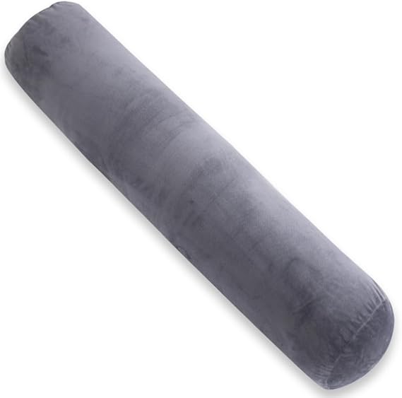 Body Pillow for Adults, Full BodyPilllow for sleeping, Long Round Cervical Pillow, Bolster Pillow, Side Sleeper BodyPillow with Cover (GREY, 120 x 20 CM)
