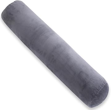 Body Pillow for Adults, Full BodyPilllow for sleeping, Long Round Cervical Pillow, Bolster Pillow, Side Sleeper BodyPillow with Cover GREY, 120 x 20 CM