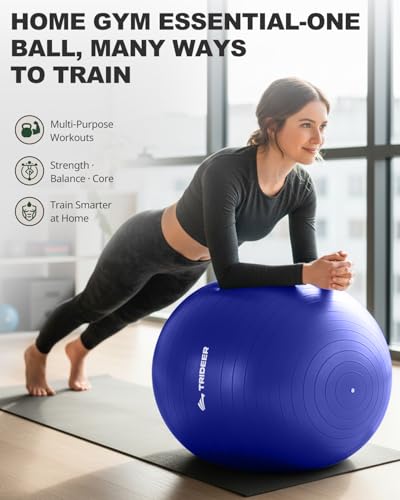 image for Trideer Exercise Ball for Yoga, Pilates & Fitness – Stability Ball E