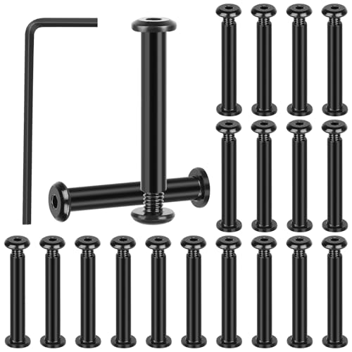 20 Pezzi Manicotto Viti di Collegamento, M4 x 30mm Viti per Mobili in Acciaio Inox con Chiave Esagonale, Raccordo Mobil Vite, Vite di Connessione Filettata per Mobili, Armadi, Pannelli in Legno