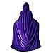 QBSM Women Men Purple Halloween Velvet Cloak Witch Wizard Costume Hooded Party Raven Cosplay Capes Adult