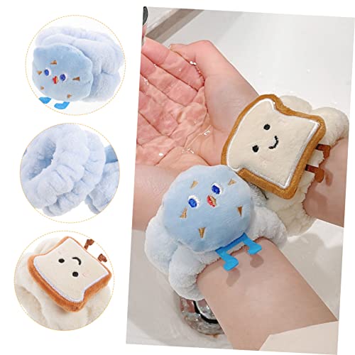 FRCOLOR 12 Peças Faixa De Cabelo Pulseira De Microfibra Toalha De Pulso Infantil Faixa De Lavagem Ab