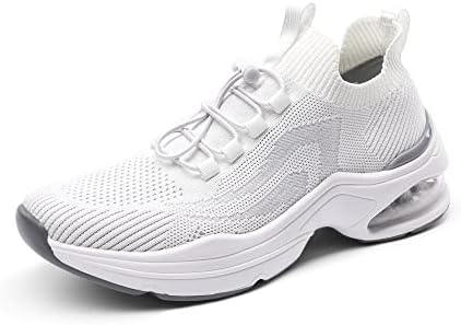 DREAM PAIRS White Sneakers for Women, Slip on Walking Tennis Platform Comfortable Chunky Shoe - Gym Nurse Workout Running Golf Athletic Travel Outdoor Zapatos para caminar de Mujer, Size 6 SDWS2201W