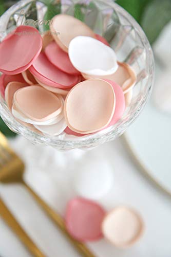 Floroom 300Pcs Silk Rose Petals Champagne Pink Flower Petals For Wedding Flower Girl Basket Aisle Runner Scatter Dinner Table Centerpieces Party Confetti Bridal Shower Romantic Night Decoration #TOP5