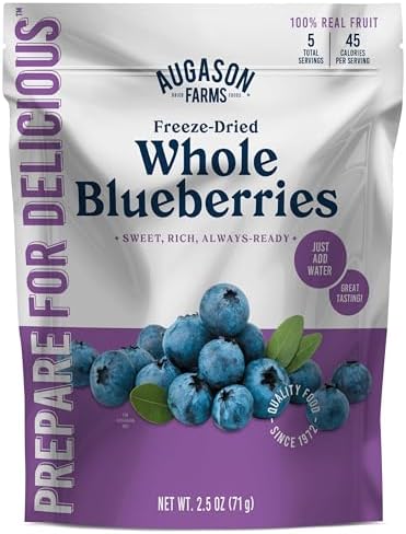 Augason Farms Freeze Dried Whole Blueberries Resealable Pouch