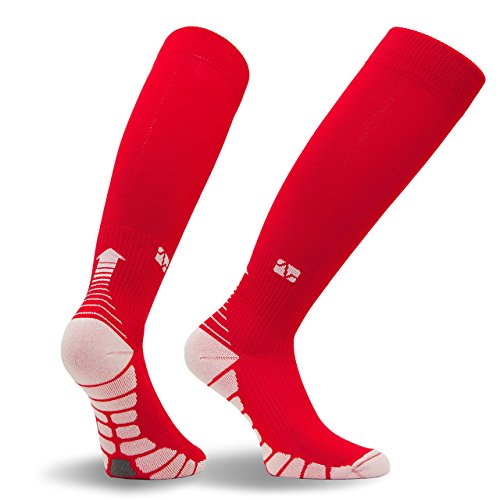 Vitalsox Patented Graduated Compression Socks, Red, Small