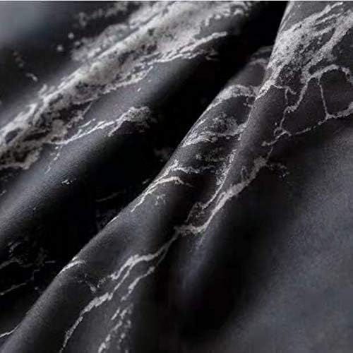 Spring Meow Black Duvet Cover Set Double Marble Bedding Set with Zipper Closure, Also as Quilt Cover or Comforter Cover, Double(200x200cm), 3 Pieces(1 Duvet Cover + 2 Pillowcases)