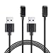Produktbild TiMOVO USB Ladekabel Kompatibel mit Huawei Band 6/Honor Band 6/Honor Watch ES/Huawei Watch Fit/Huawei 4X Smartwatch, 2 Stück 1M Magnetische Ladekabel Ersatz Ladegerät Tragbar Ladestation, Schwarz