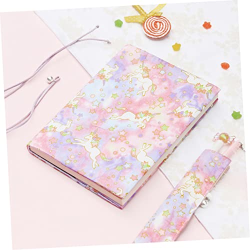 Operitacx Capa De Livro De Tecido Unicórnio Papelaria Escolar Delicado Material Escolar Capa De Livr
