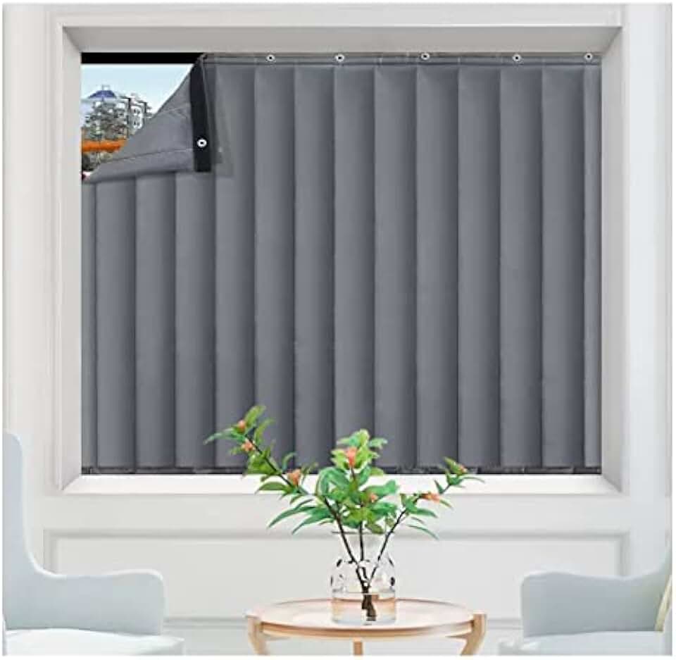 Cobertor de algodão resistente para isolamento acústico e isolamento - Kit de cobertura de janela de inverno para manter o frio fora e bloquear o ruído - fácil acesso à ventilação, perfeito para