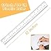Plastic Ruler, 12 Inch Clear Plastic Ruler, Centimeter, Millimeter and Inches, Pack of 2