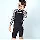 MZSYLK Jungen Schwimmkostüm Rash Guard Badeanzüge Set 3 Stück langärmelige Badeshirts Schnell trocknende Badeanzüge mit Badehose