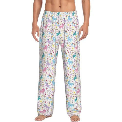 Pantalon de pyjama licorne rose homme respirant et confortable