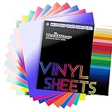 TECKWRAP Color Changing Vinyl Permanent Adhesive Vinyl 10 Colors/Pack Cold Permanent Vinyl Sheets - 12' x 12' Vinyl Sheets Cold Sensitive for Stickers Decals Cups Water Bottles