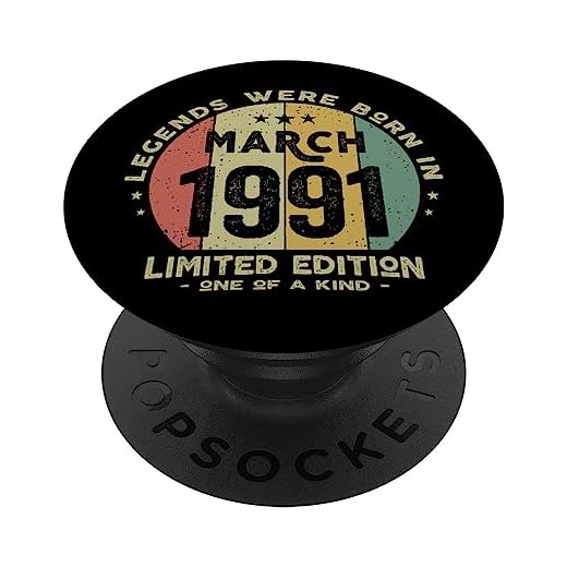 32 años Cumpleaños Las Leyendas nacen en Marzo de 1991 PopSockets PopGrip Intercambiable