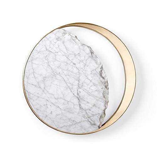 Lámpara de pared moderna imitación mármol estudio Φ25cm 2