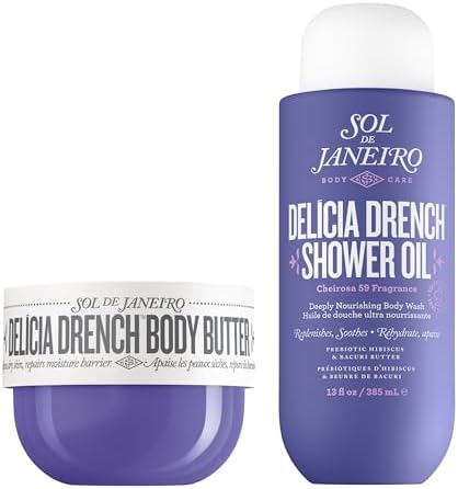 Deep Moisturize Bundle for Dry Skin | Delicia Drench Shower Oil and Body Butter