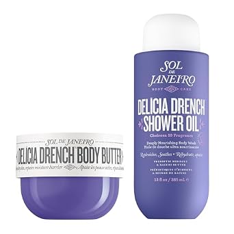 Sol de Janeiro Deep Moisturize Bundle for Dry Skin | Delicia Drench Shower Oil and Body Butter