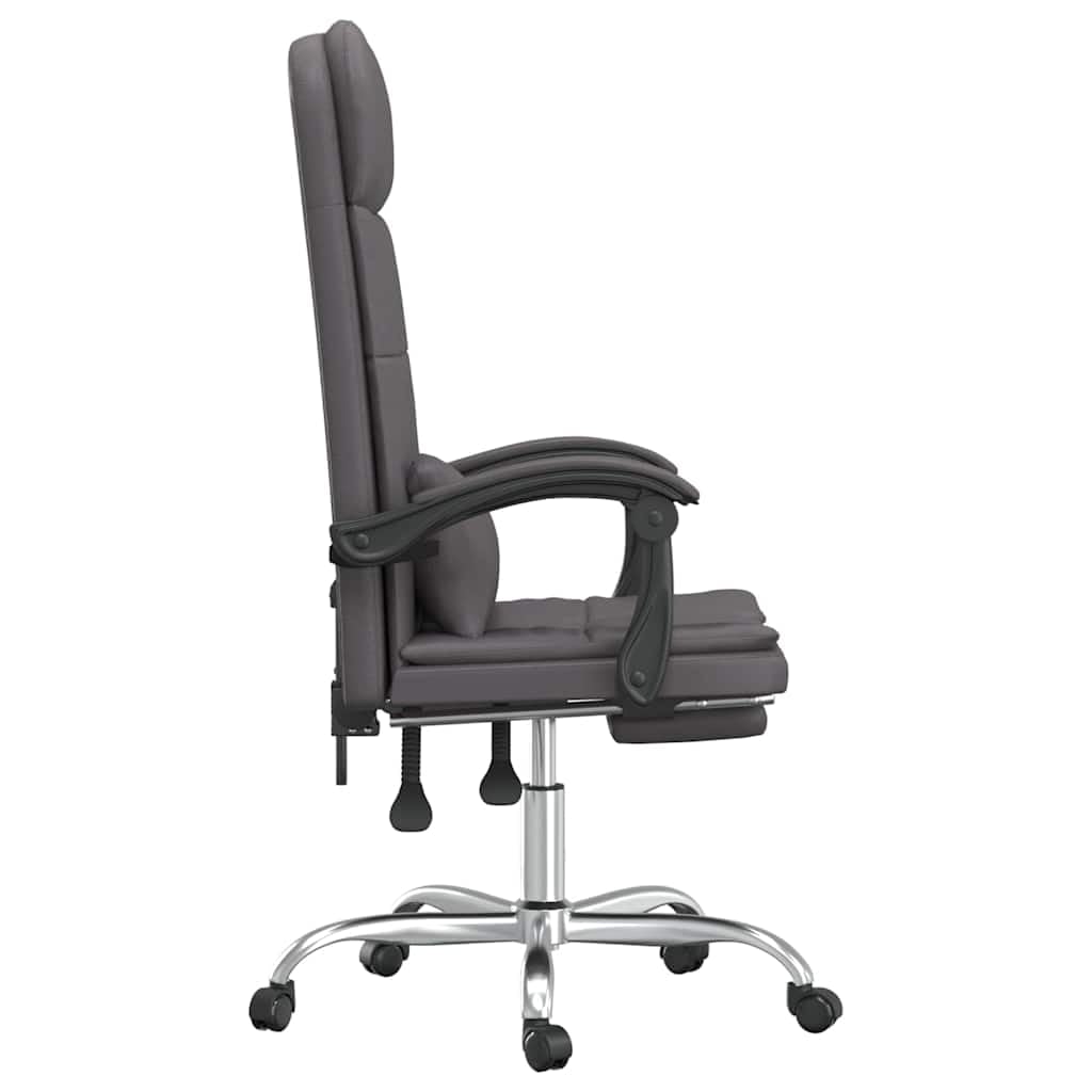 Sedia da ufficio con funzione massaggiante e schienale regolabile in altezza, in ecopelle, girevole, con braccioli e rotelle per un comfort ergonomico in casa e sul posto di lavoro per PC