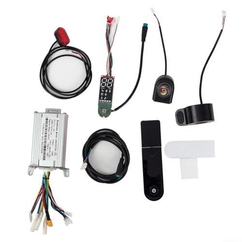 36V 350W Electric Scooter Controller with Dashboard, Accelerator and Lights for EScooter Replacement with APP and Safety Features