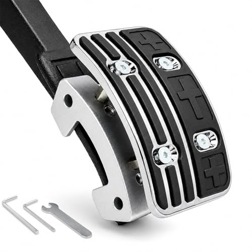Recwuex Universal Gas Pedal Height Extender Adjustable 20mm / 35mm Raise Accelerator Pedal Spacer Aluminum Alloy Pedal Riser with TPU Anti-Slip Surface Fits Most Hanging-Style Car Gas Pedals