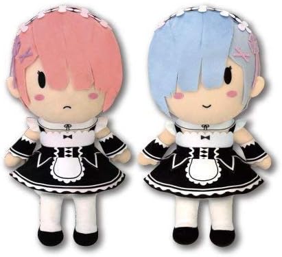 Amazon Re ゼロから始める異世界生活 デフォルメ ぬいぐるみxl ラム レム 全2種 アニメ 萌えグッズ 通販