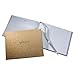 POST Guest Book, Saffiano Gold, 8.5 x 6.75-Inch
