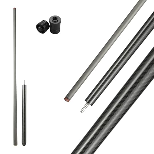 CROWN ME Carbon Fiber Jump Pool Cue Stick, 13.5mm Tip Jump Carbon Fiber cue, Weight 16OZ Cue Stick,