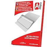 Albyco Buste per Laminazione - Foglio di Laminazione A5 (154x216 mm) – Lucido - Spessore 2x125 (250) Microns - 100 Pezzi - Foglio Plastificante - Pouches di Plastificazione - Fogli Plastificatrice