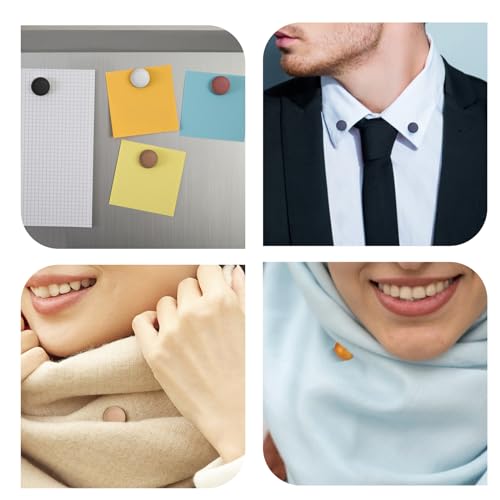 Image of 8pcs Magnetic Hijab Pins, Small Hijab Magnets Multi-Purpose No-Snag Scarf Clasp Pinless Brooch for Women Men Shawl Scarves Clothes