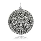 Passo Colgante Calendario Maya en plata de 30mm - Este medallón lleva una anilla para colgarlo