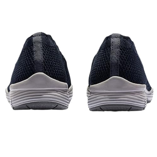 Skechers Skechers Modern Comfort Women's Women's Seager-Stat-Scalloped Collar, Engineered Skech-Knit Slip-on-Classic Fit Loafer, Navy, 9 M US