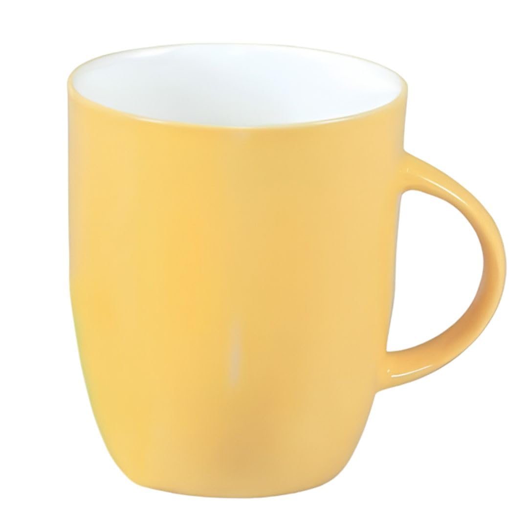 Yellow Ceramic Mug - Cute Cow Design -1