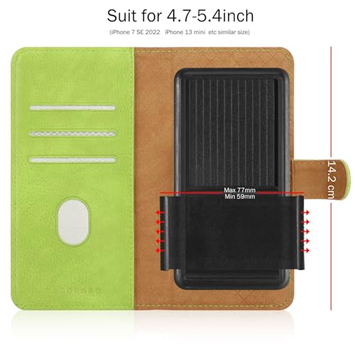 cadorabo Housse à Rabat Compatible avec LG Optimus F5 / Lucid 2-Housse pour téléphone Portable avec Compartiment pour Carte,PU Cuir 360 degrés Book Cove Portable à Rabat Jaune – vue 2