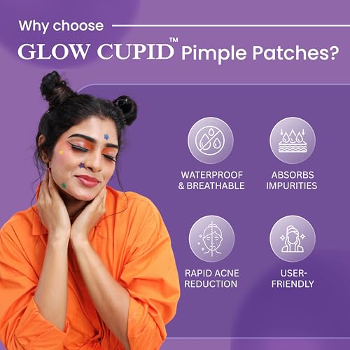 Image of Hydrocolloid Acne Pimple Patch with Tea Tree Oil & Calendula | Fast Healing | Absorbs Pus & Oil | Waterproof & Skin-Friendly Pimple Patches | Multi Color Star Shape - 36 Patches.