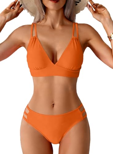 CheChury Costumi da Bagno Donna Due Pezzi A Vita Alta