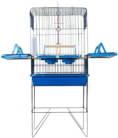 Viveiro Gaiola Para Calopsita Pássaros Triplex Confort Slim Azul ...