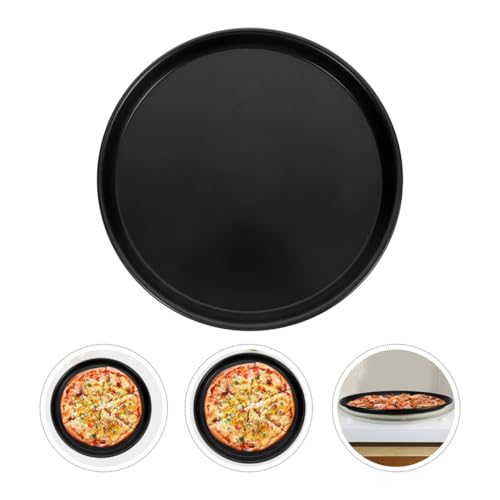 DIYEAH Microwave Pizza Crisper Pan, Non-Stick Aluminum Alloy Baking Tray, 12-Inch Round Pizza Plate for Microwave Oven, Black by DIYEAH - Used condition - Image 4