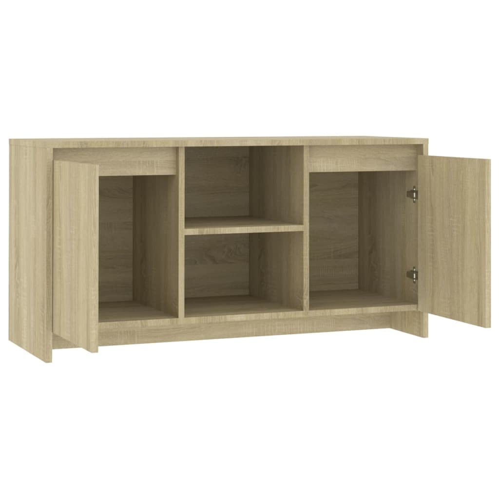 Meuble TV Chêne Sonoma VidaXL - 102x30x37,5 Cm, 4 Compartiments, Bois D’ingénierie, à Assembler