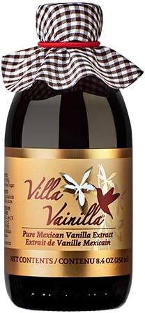 Villa Vainilla Pure Vanilla Extract - Premium Concentrated, Real, Natural, Gourmet Flavor from Mexico (8.4 Fl Oz Pure Vanilla Extract)