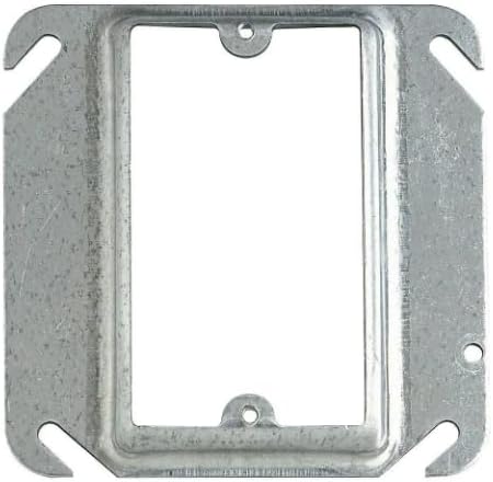 1-Gang Square Mud Ring- Silver